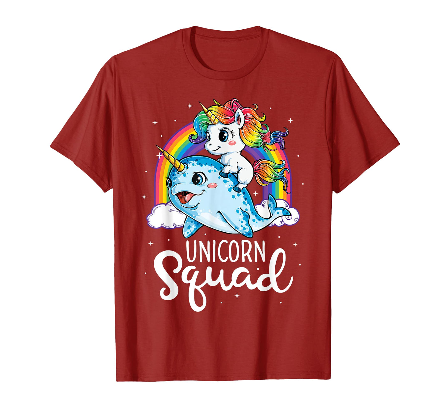 Unicorn Squad Narwhal T shirt Girls Kids Rainbow Unicorns T-Shirt