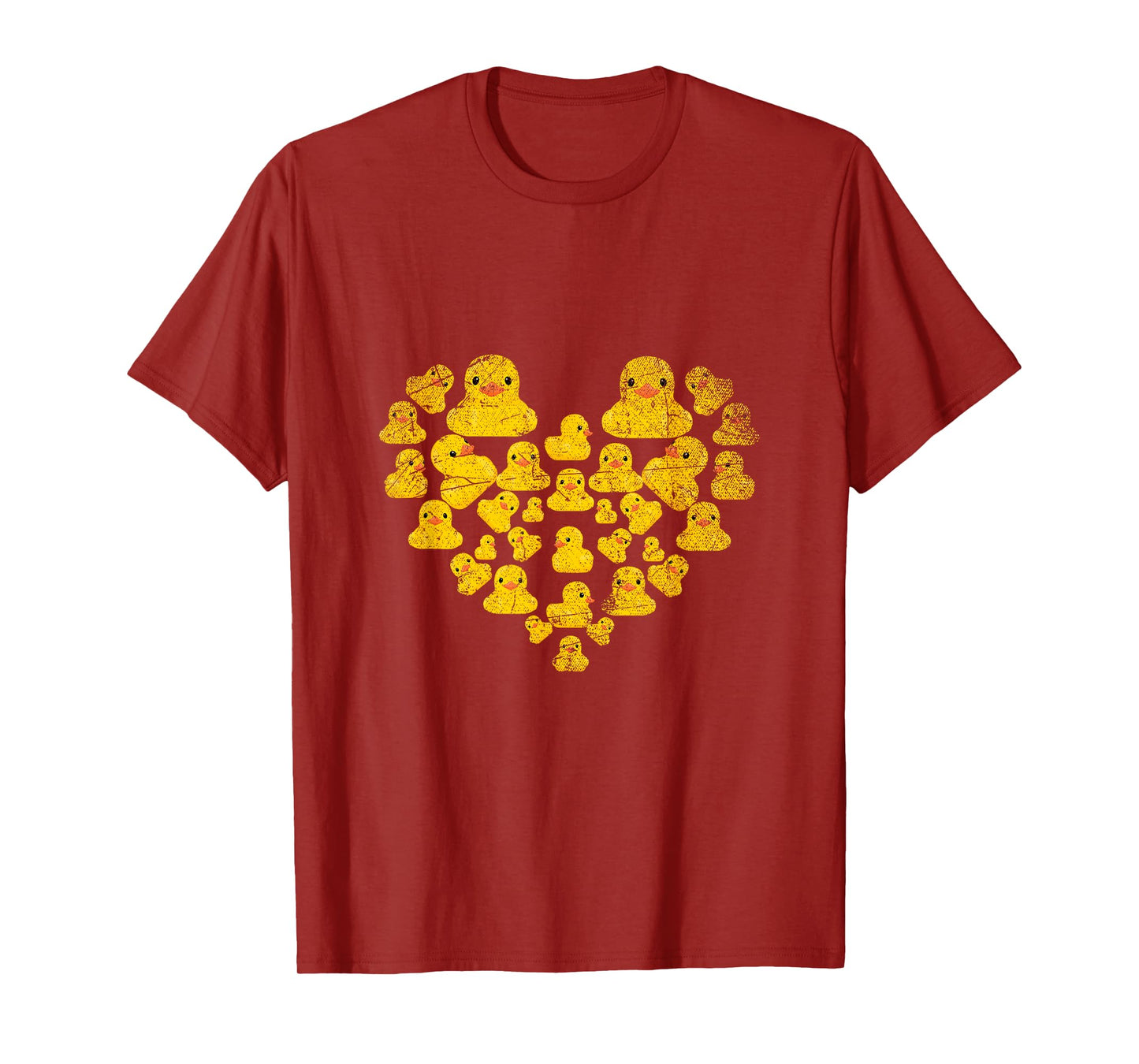 Cute Animal Lover Gift Idea Heart Yellow Duck T-Shirt