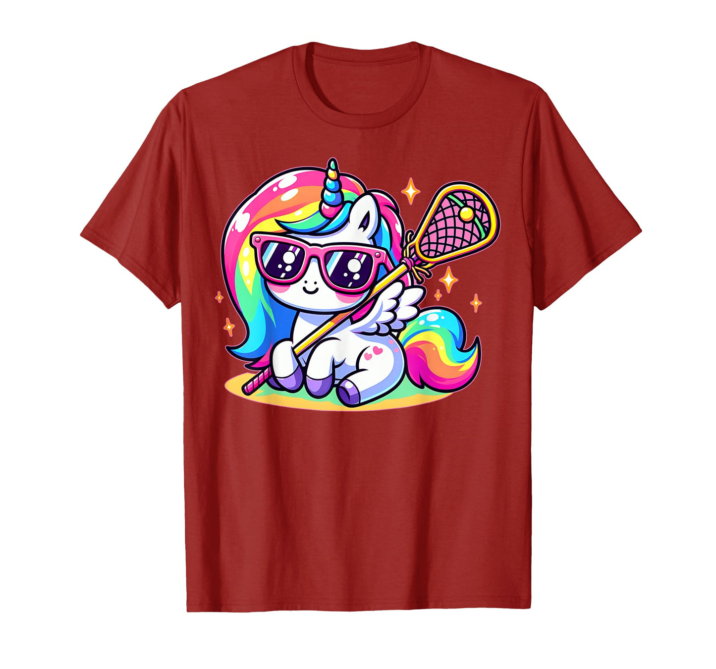 Funny Unicorn Lax Lacrosse Men Boys Girls Youth Teens Sports T-Shirt