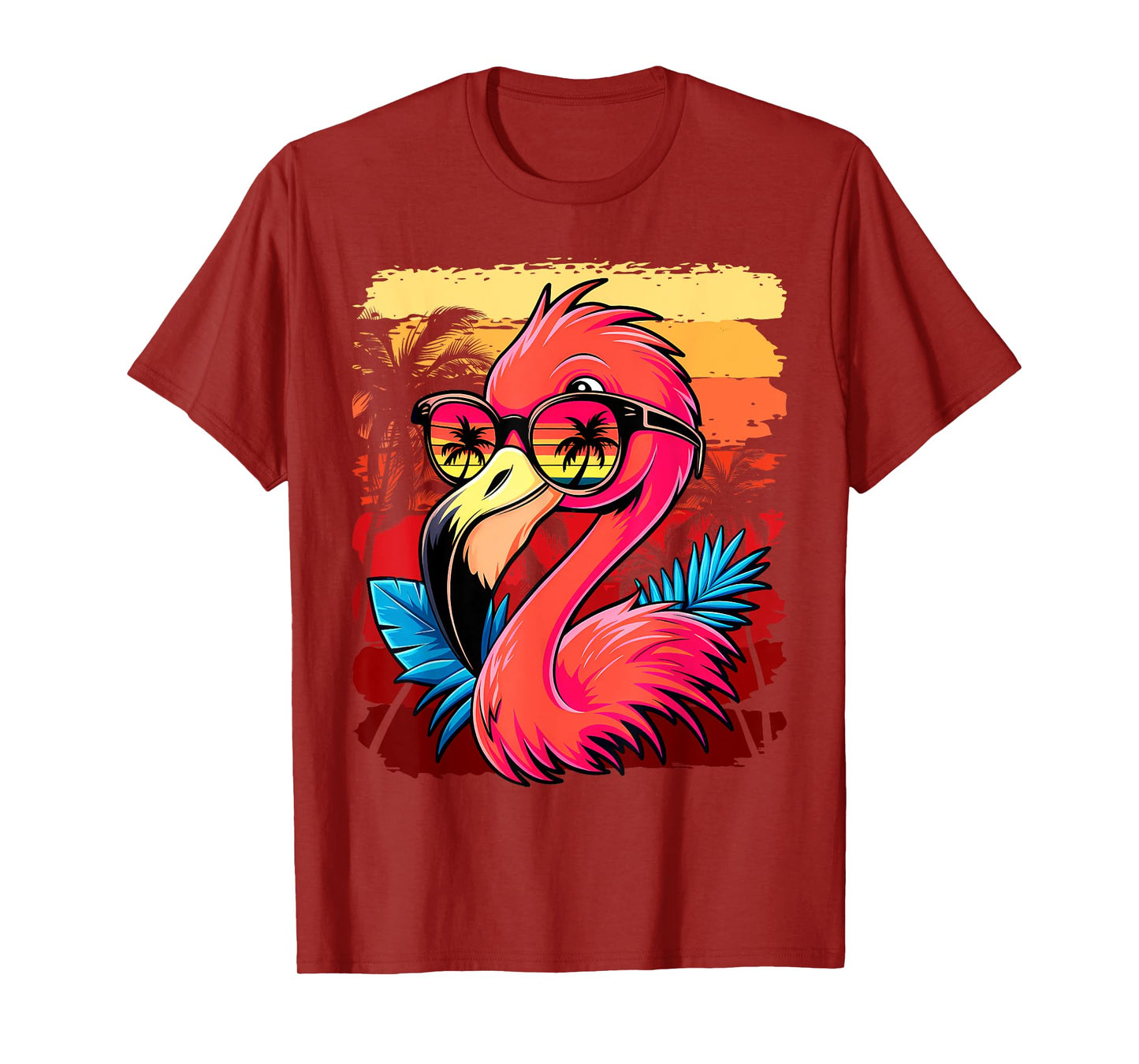 Retro Sunglasses Flamingo Womens Mens Kids Funny Flamingo T-Shirt