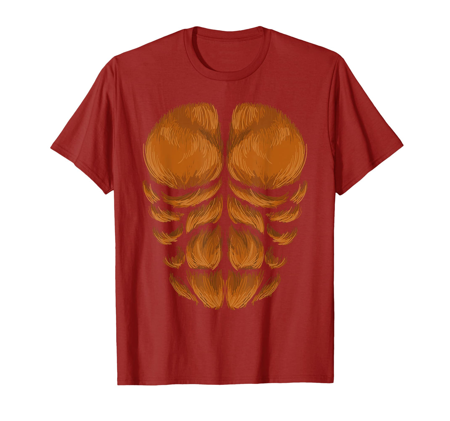 Bigfoot Chest Halloween Costume Hairy Monkey Sasquatch T-Shirt