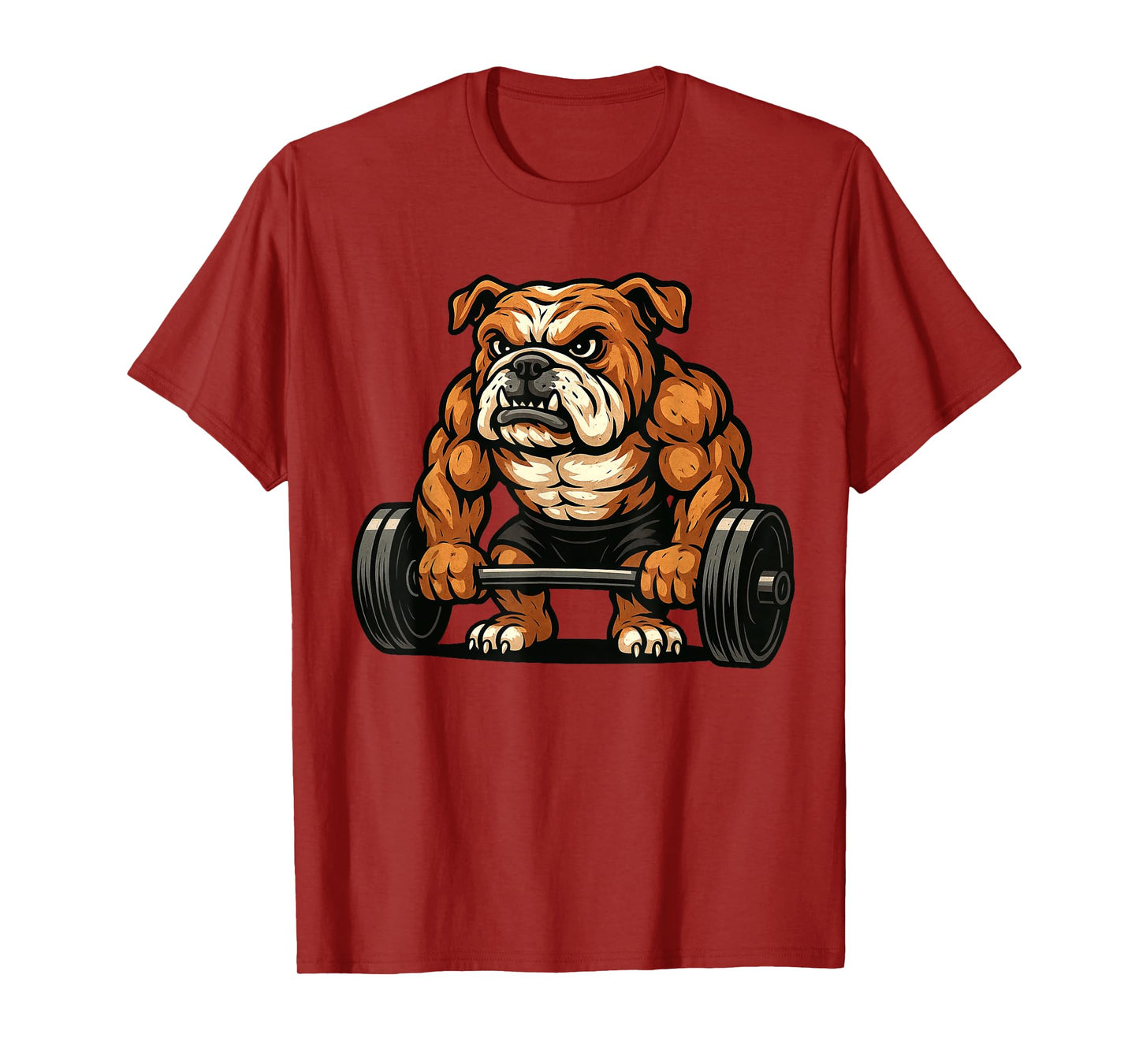 English Bulldog Weightlifting Bodybuilder Workout Gym Dog T-Shirt