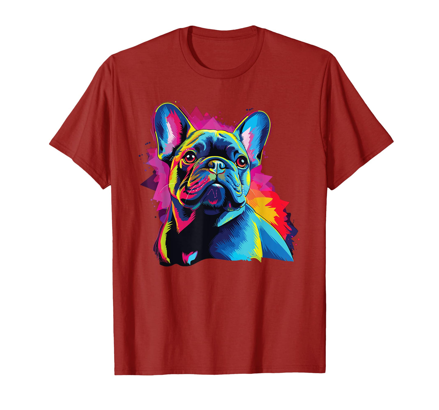 Watercolor Colorful French Bulldog Dogs T-Shirt