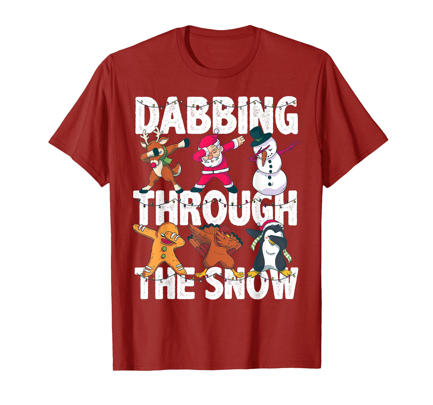 Christmas Shirt Santa Friends Dabbing Through the Snow Gift T-Shirt