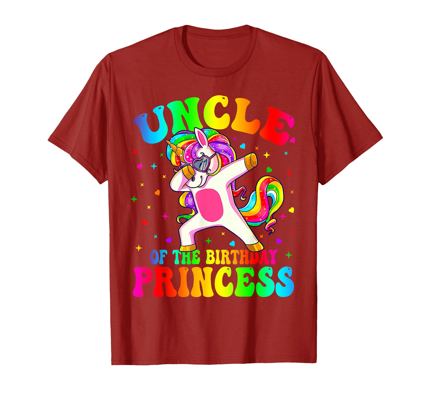 Uncle of the Birthday Princess Girl Dabbing Unicorn Mom T-Shirt
