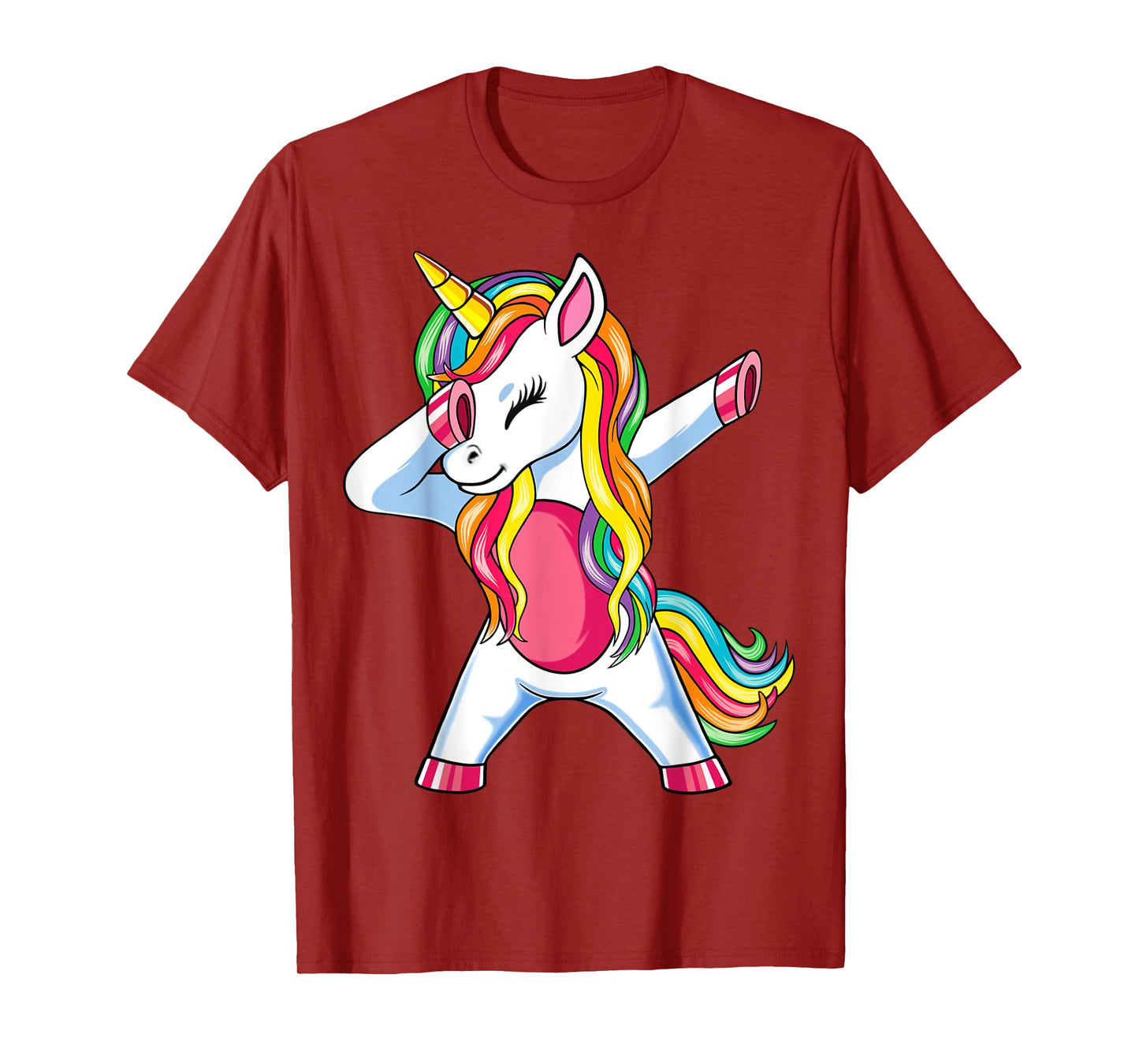 Dabbing Unicorn T-Shirt Girls Kids Women Rainbow Unicorns T-Shirt