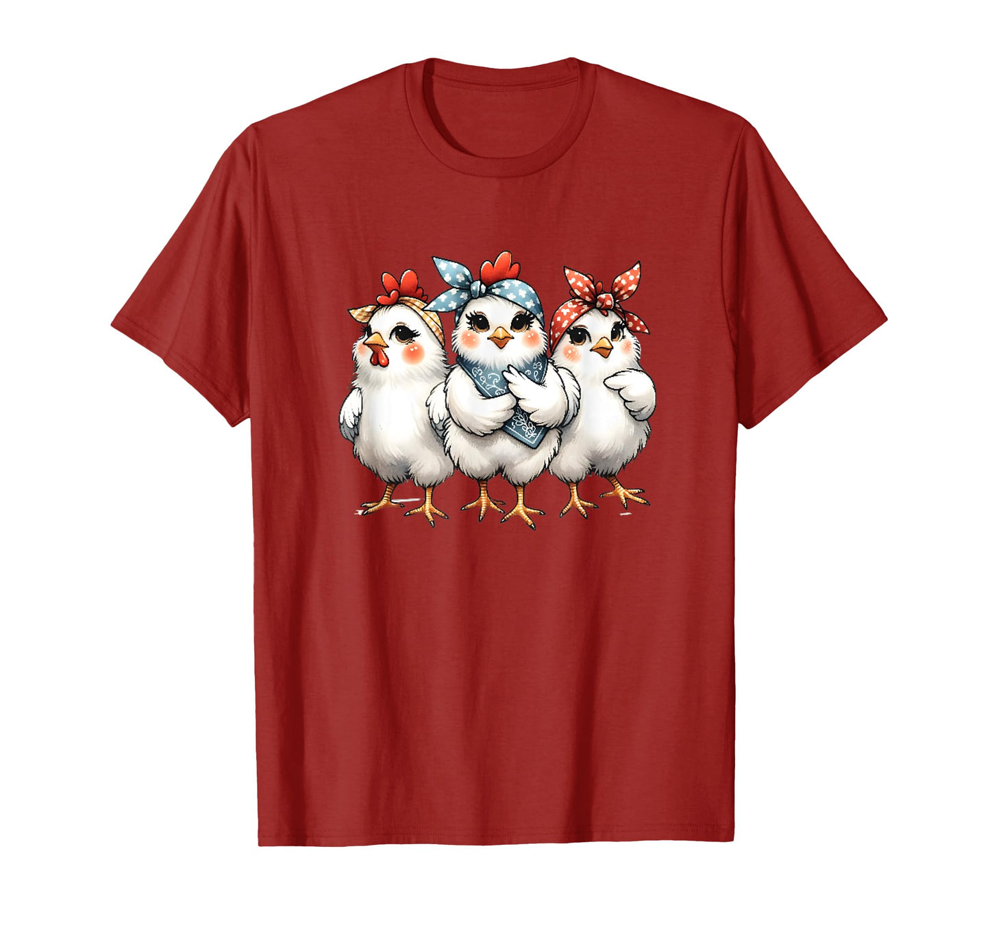 Chicks With Bandanas For Kids Girls Women T-Shirt