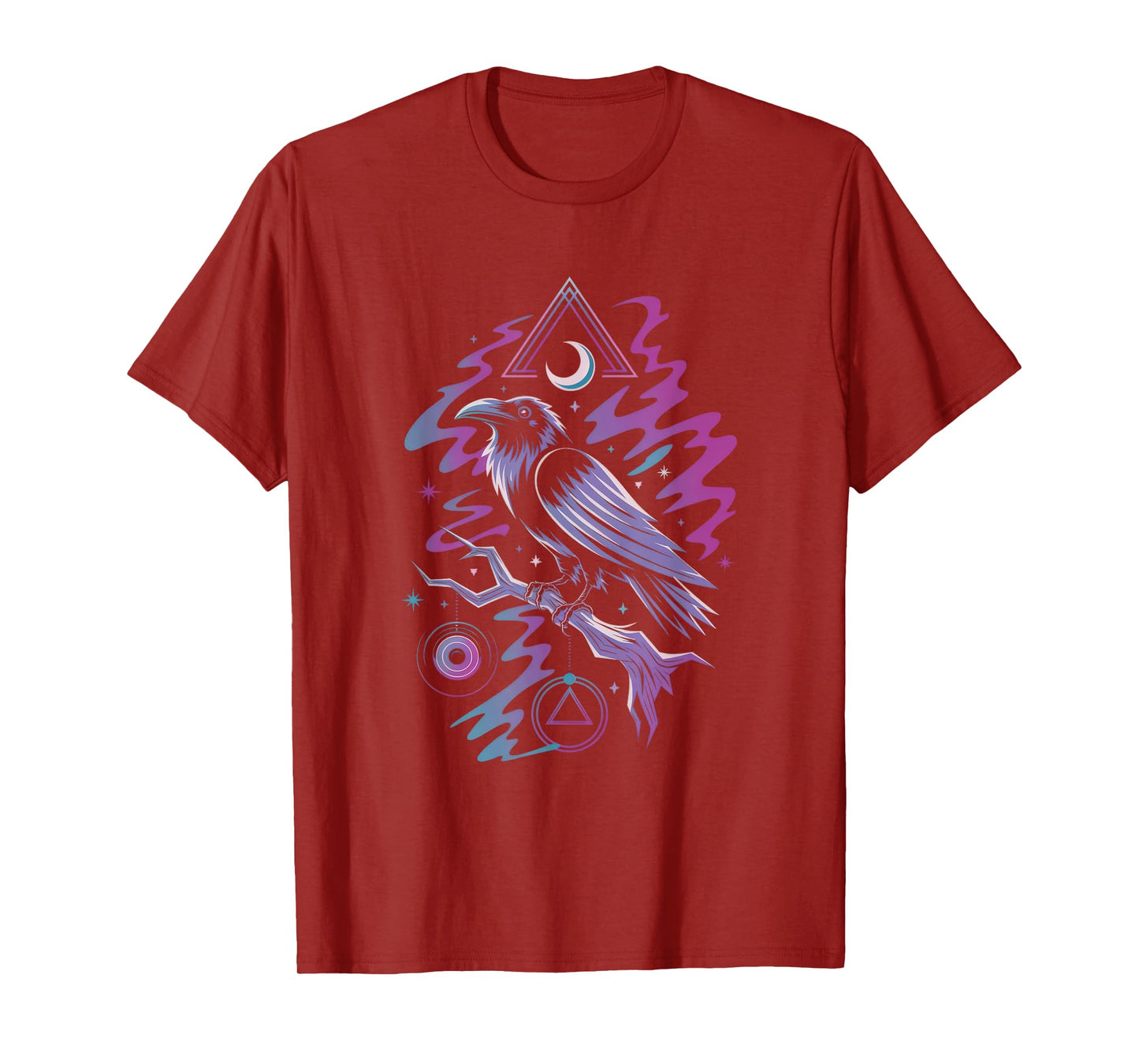 Raven Crow Dark Bird Witchcraft Omens Midnight T-Shirt