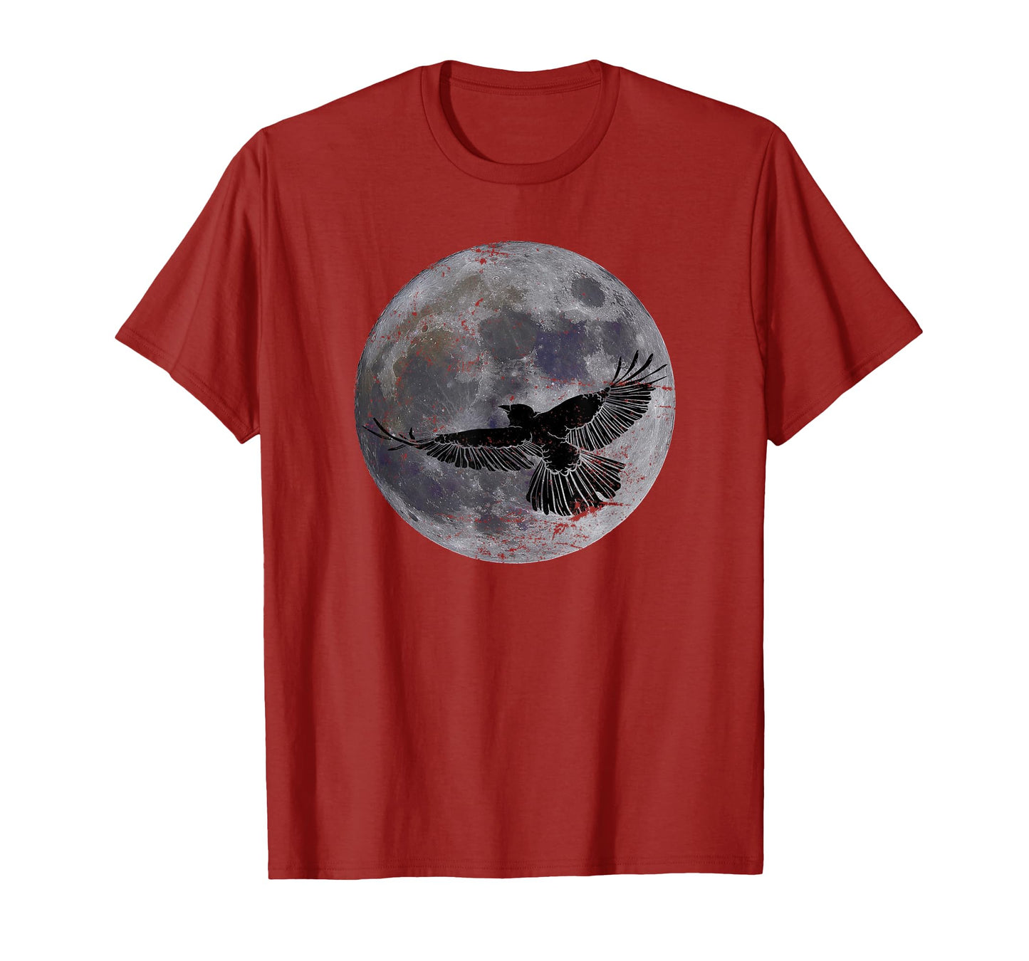 Moon Crow Gift Halloween Night Scary Bird Raven T-Shirt