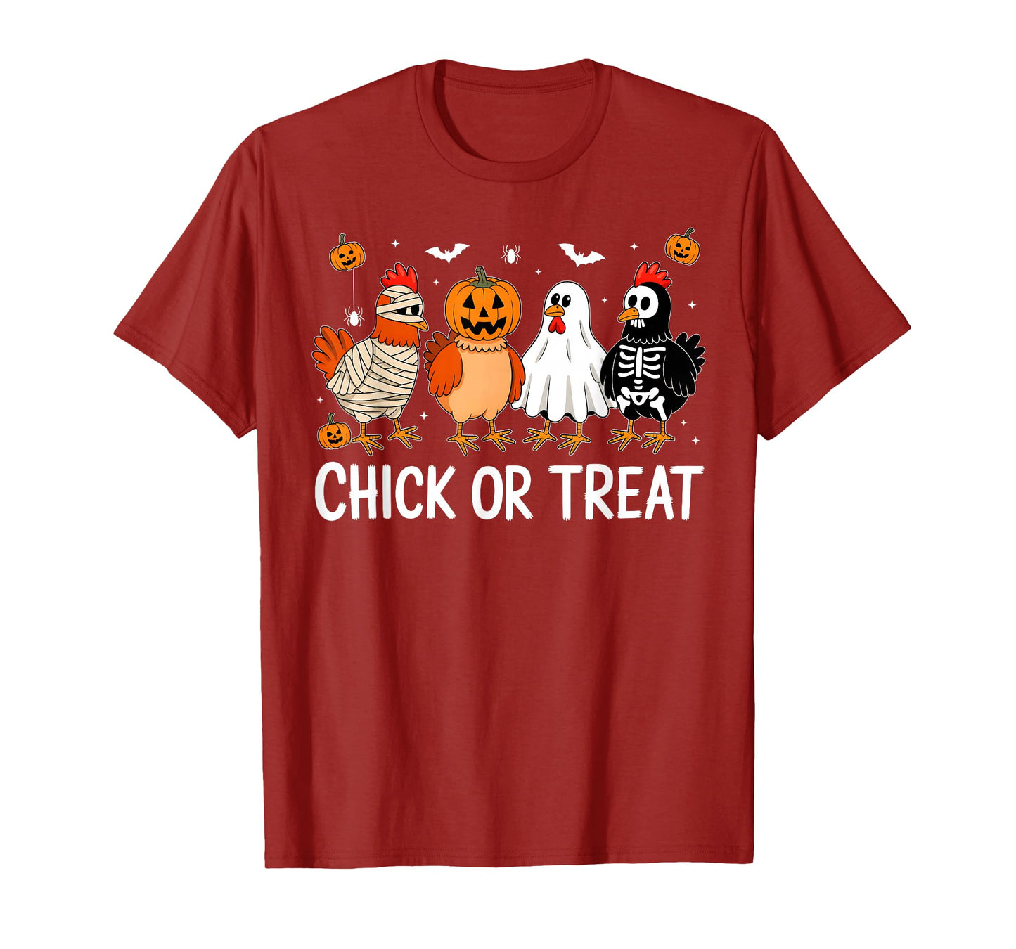 Funny Chicken Halloween Pumpkin Chick Or Treat Chicken Lover T-Shirt