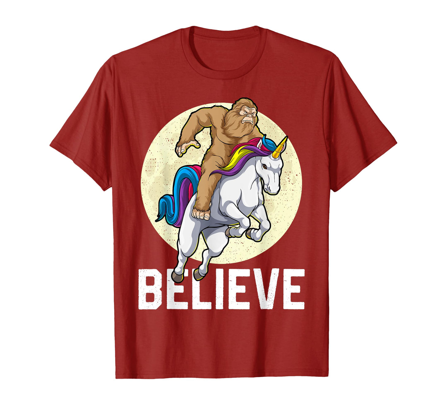 Bigfoot Unicorn Shirt Believe Funny Sasquatch Cryptozoology T-Shirt