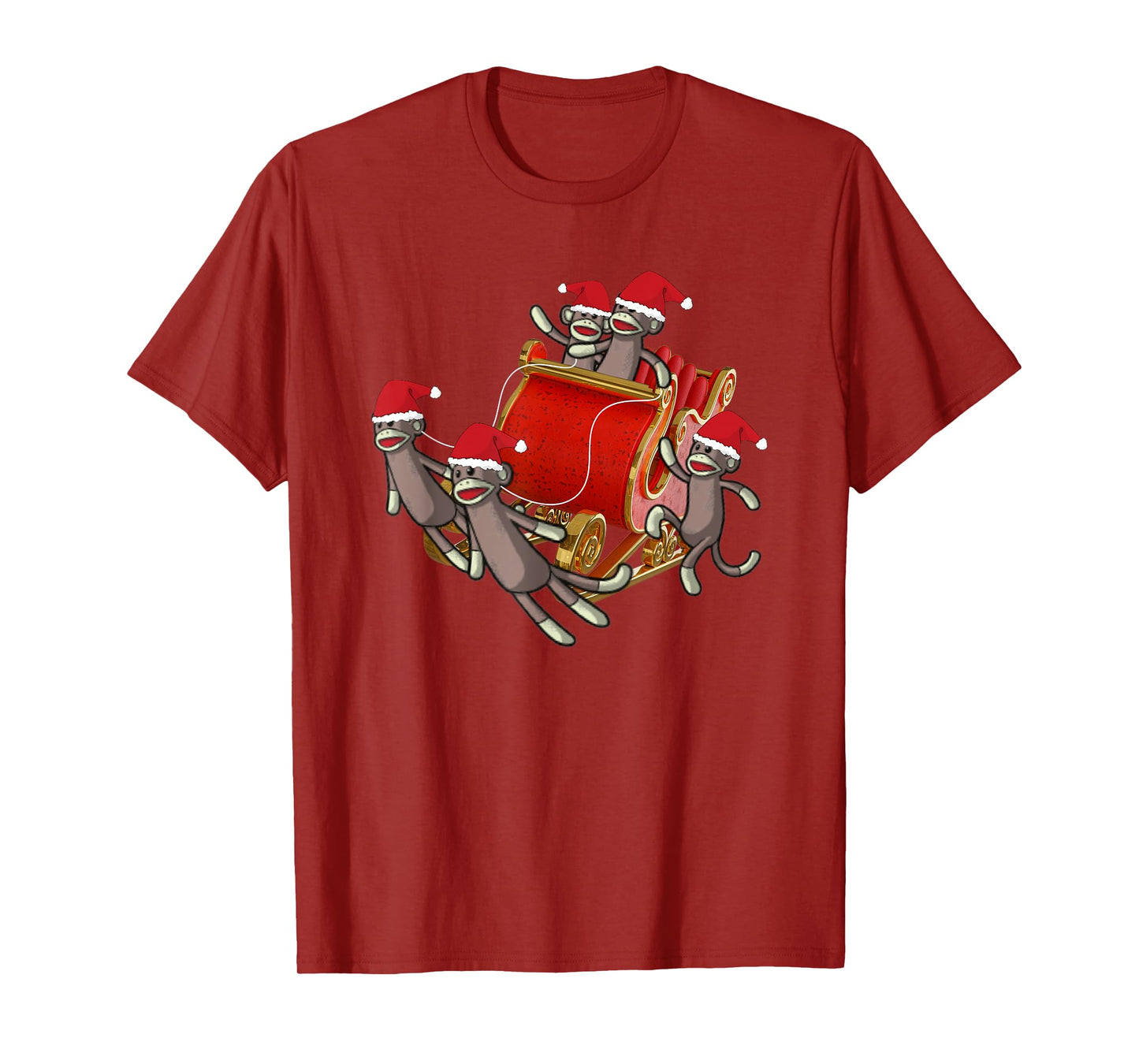 Sock Monkeys Take Over Christmas Funny Sock Monkey T-Shirt