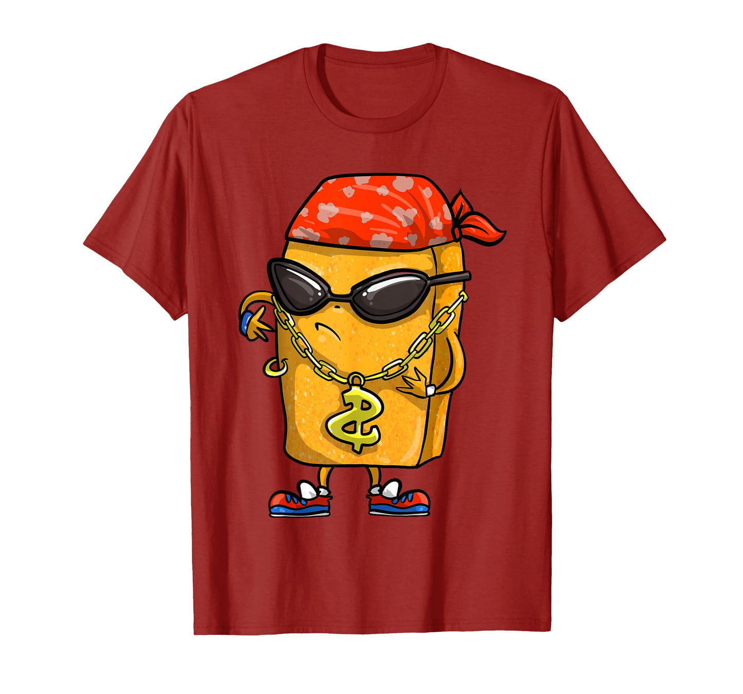 Funny Chicken Nugget Gift For Kids Cool Gangster Nug Life T-Shirt