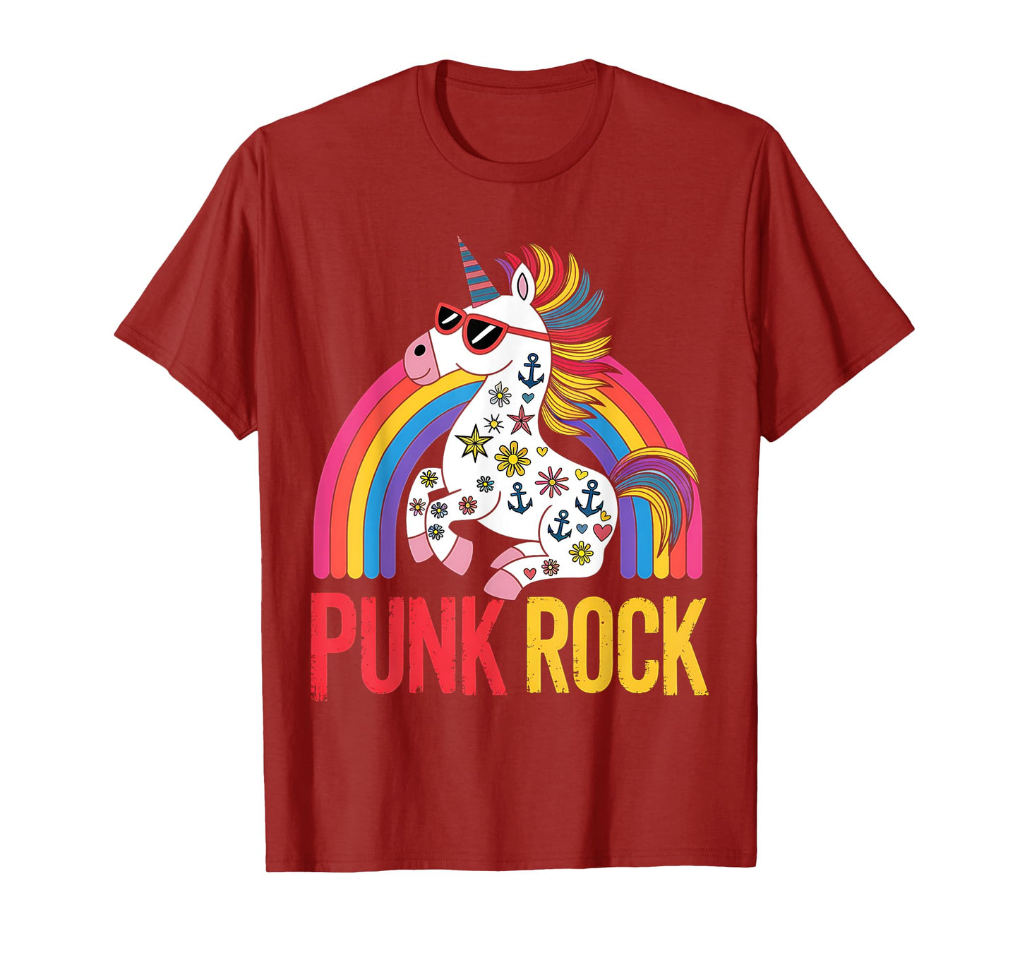 Punk Rock Cute Unicorn Music Rocker Toddler Girls Kids Women T-Shirt