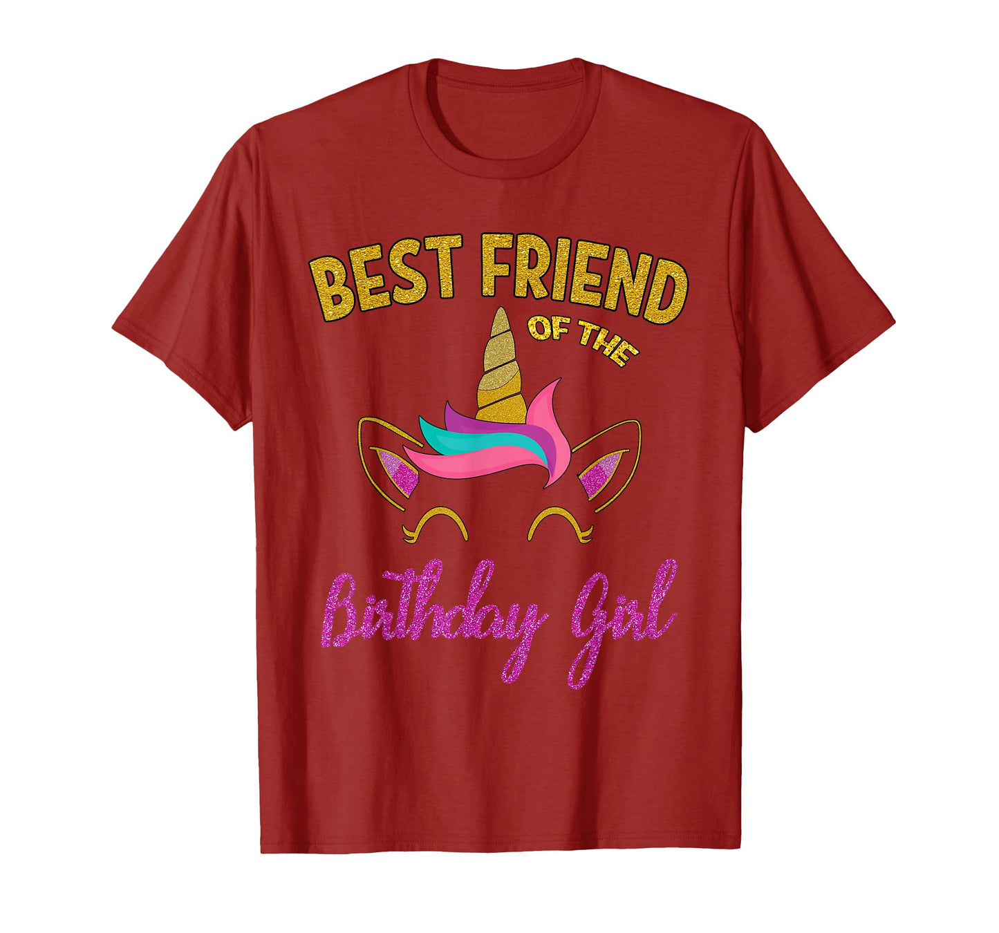 Best Friend of the Unicorn Birthday Girl T-Shirt Matching T-Shirt