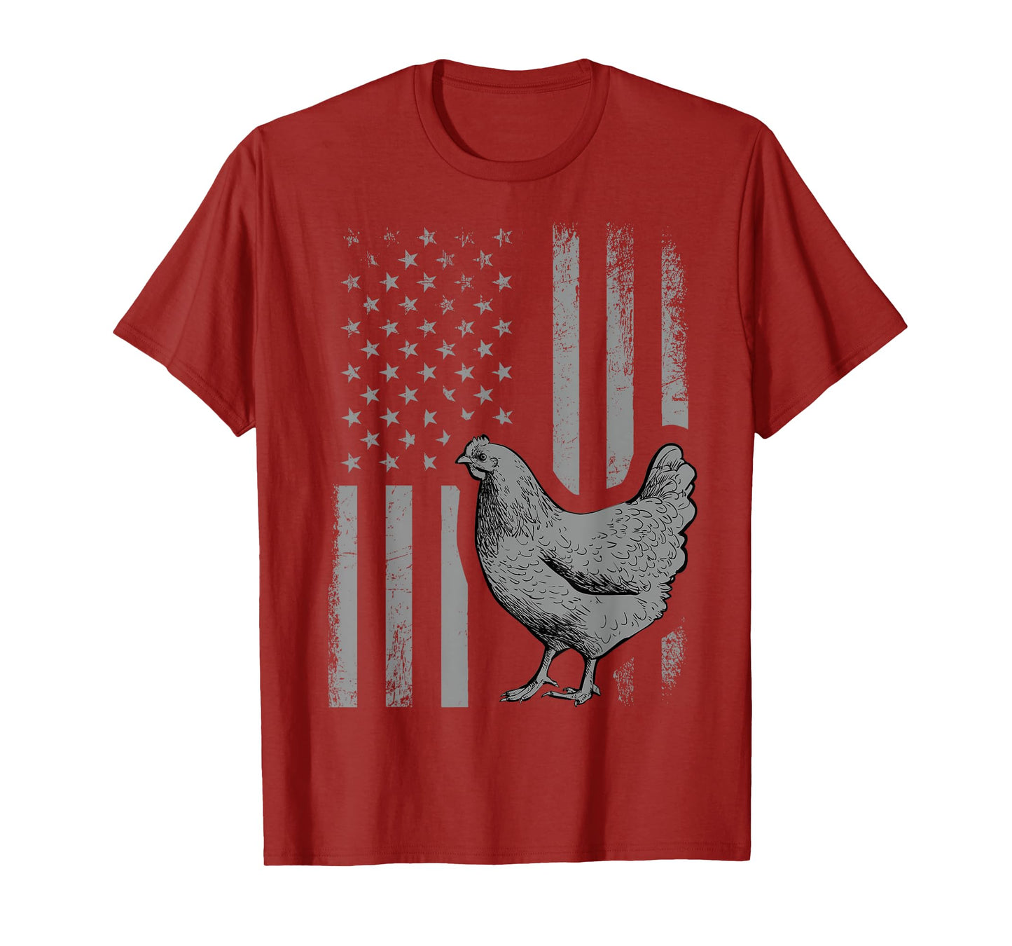 American Flag Chicken Lover Gift Patriotic Flag Gift Men T-Shirt