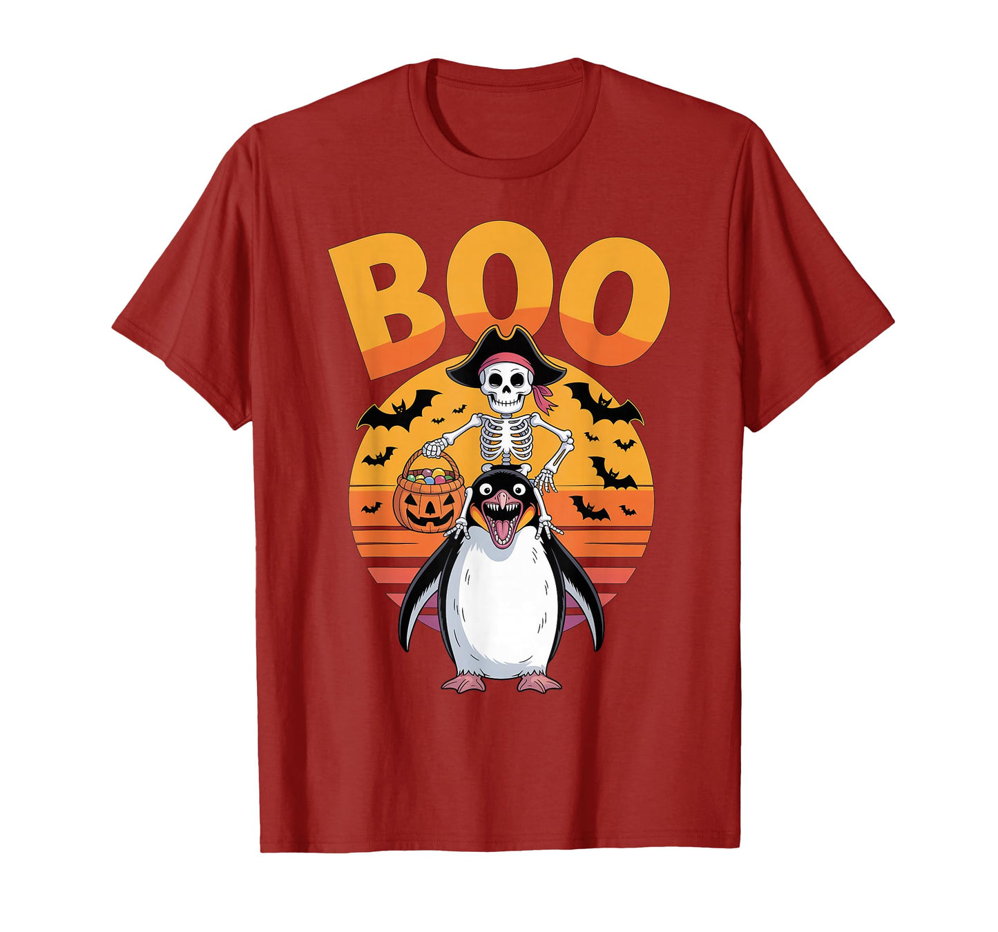Spooky Penguin Costume on Boo Penguin Halloween T-Shirt