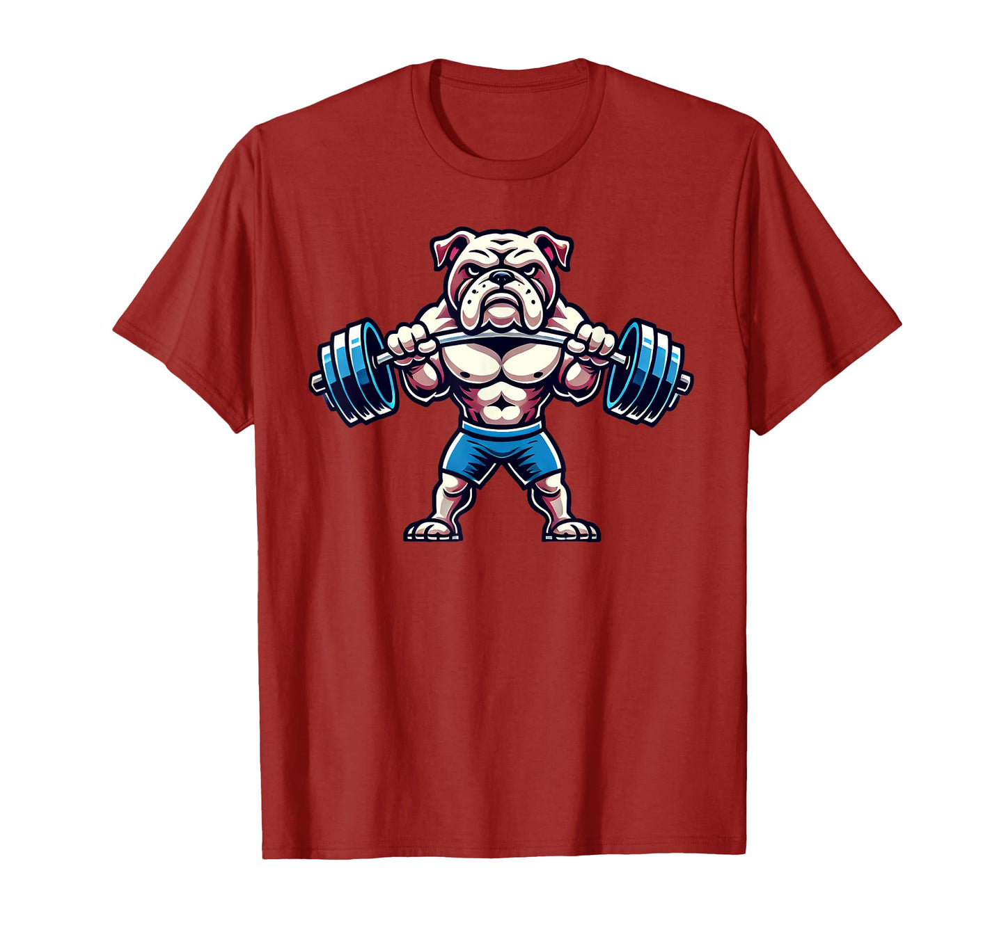 English Bulldog Dog Powerlifting Weightlifting Gym Workout T-Shirt