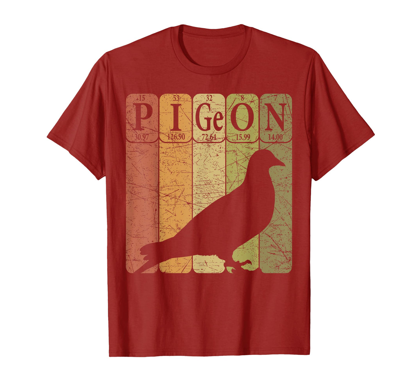 Pigeon Periodic Table Elements Birdwatching Ornithology T-Shirt