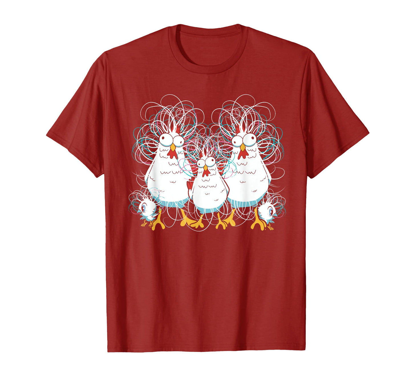 Funny Chicken Art Crazy Chicken Family Chicken Lover Farmer T-Shirt