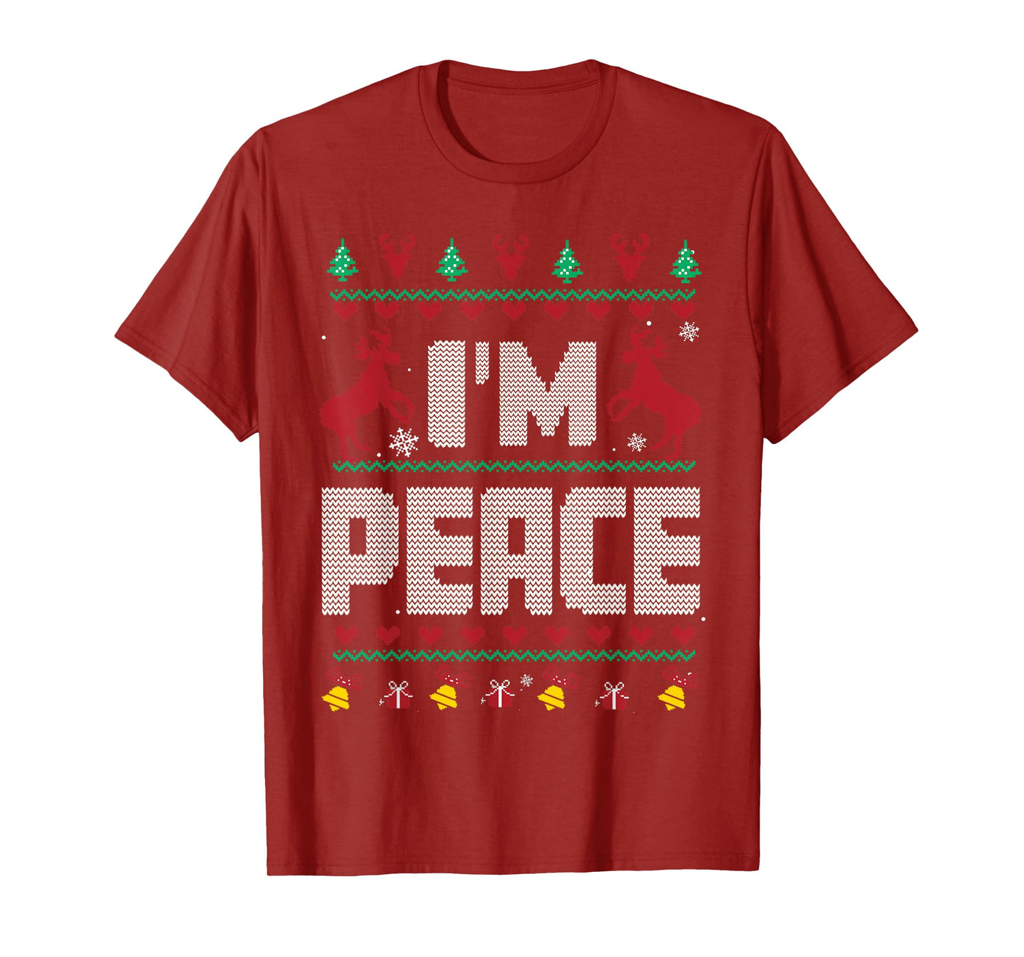 I Come In Peace - I'm Peace Xmas Matching Couples Christmas T-Shirt