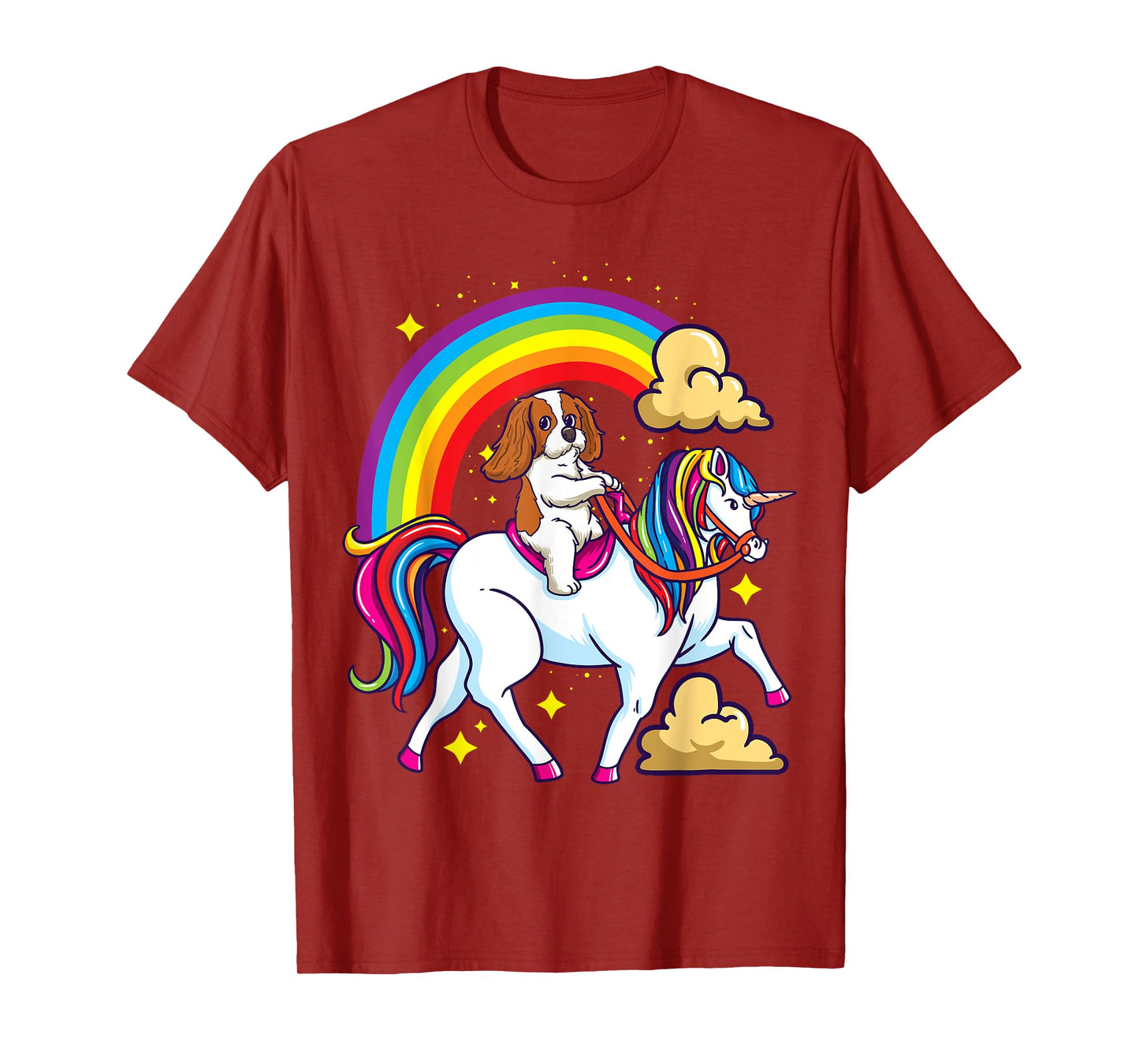 Cavalier King Charles Spaniel Ruby and Unicorn Gifts T-Shirt