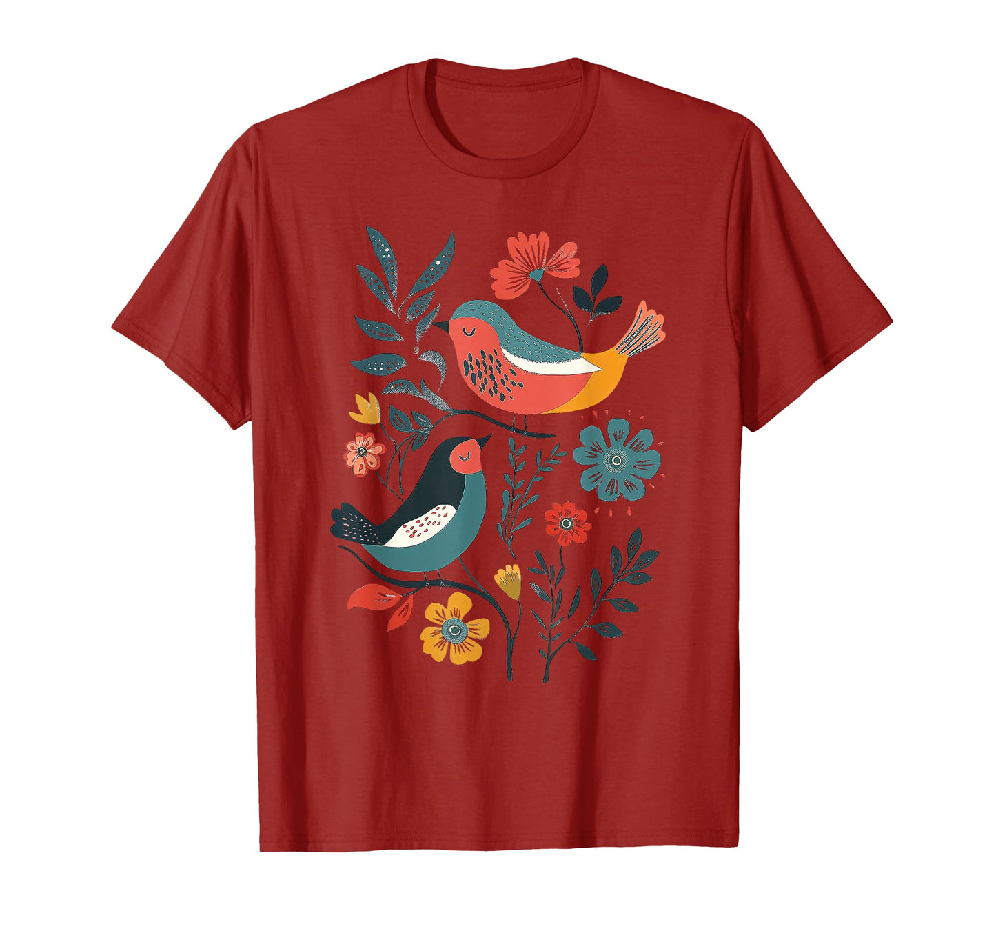 Folk Art Birds T-Shirt