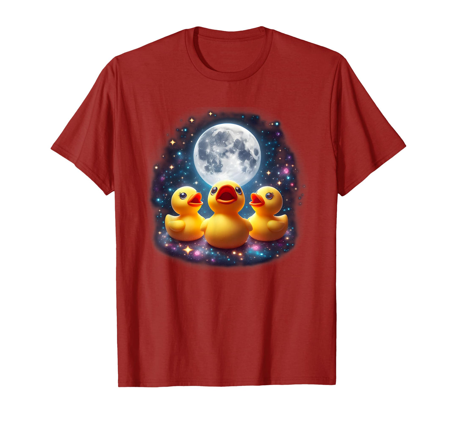 Howling At The Moon - Cute Rubber Duck Weird Funny Gift T-Shirt