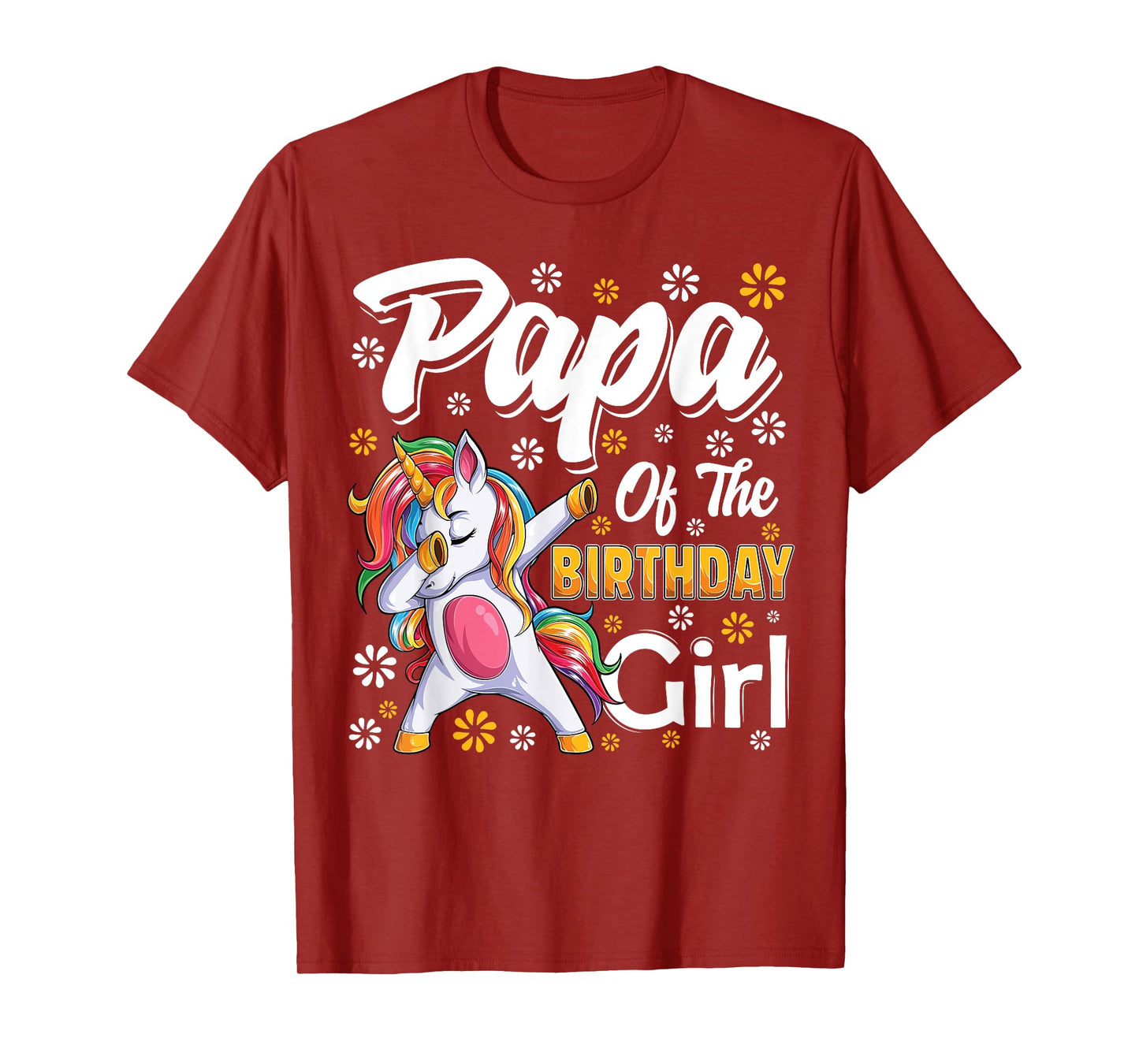 awesome dabbing unicorn birthday Papa Family Matching T-Shirt
