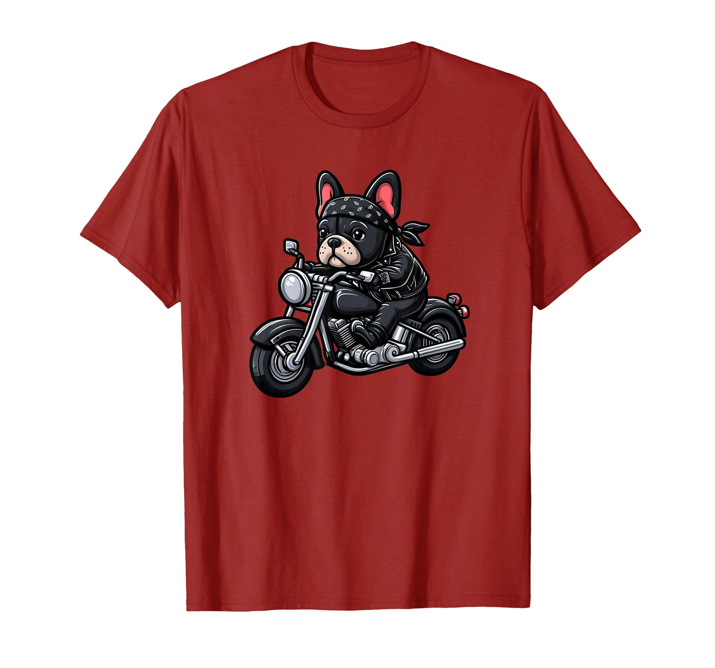 French Bulldog Biker Funny Dog Motorcycle T-Shirt for Men Women Kids
