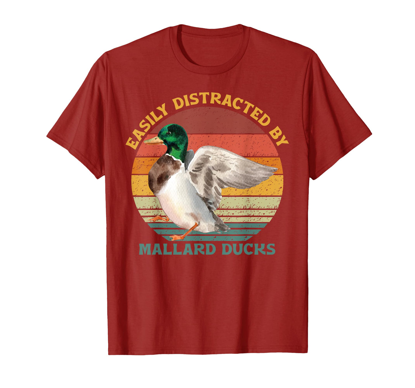 Funny Waterfowl Wild Birds Easily Distracted By Mallard Duck T-Shirt