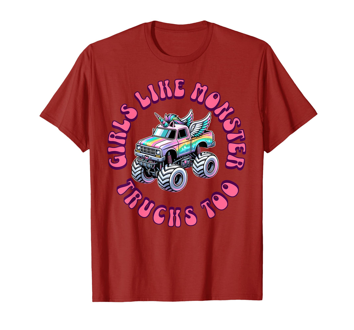 Girls Like Monster Trucks Too Toddler Girl Monster Truck T-Shirt