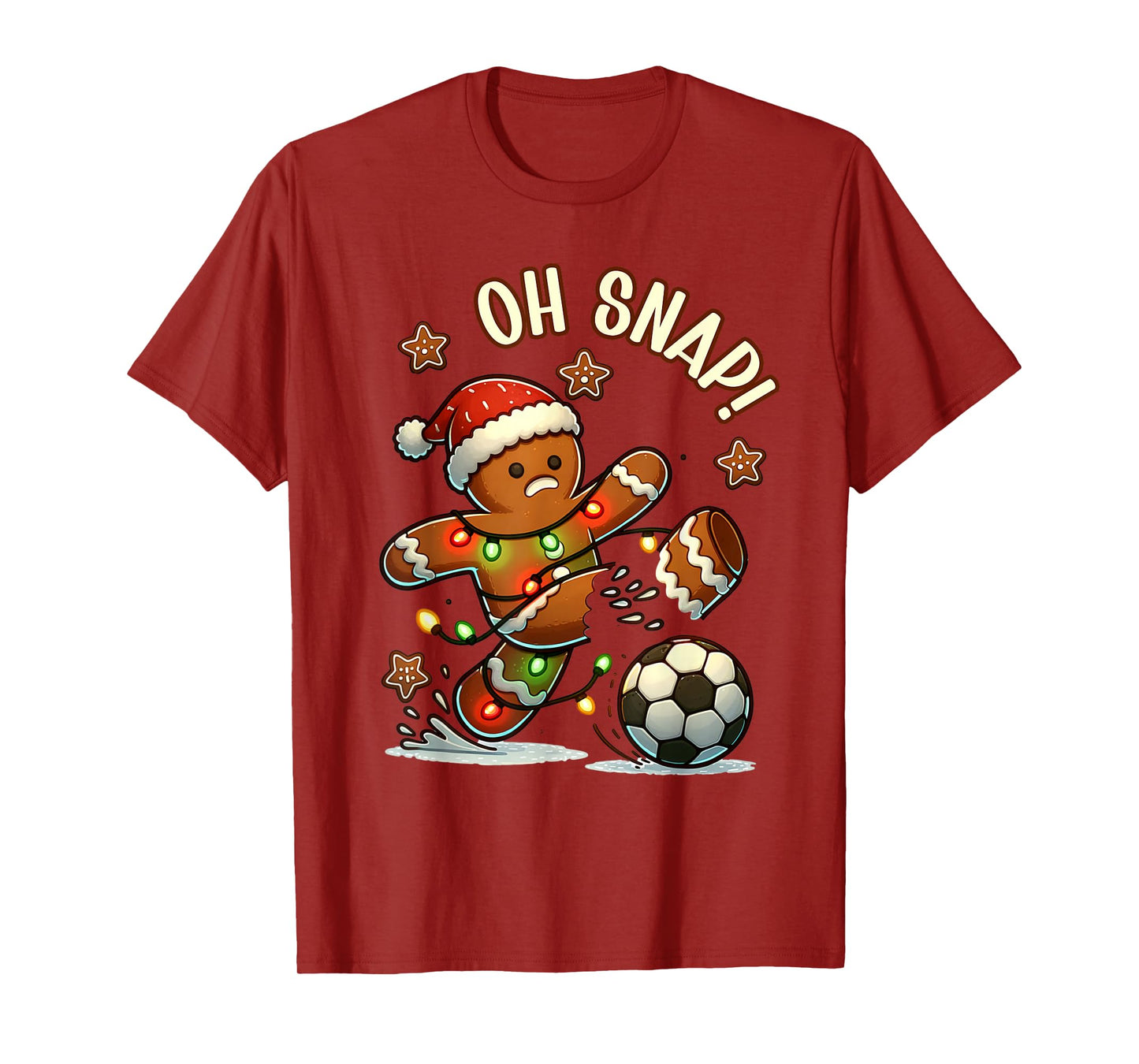 Oh Snap Gingerbreadman Christmas Soccer T-Shirt