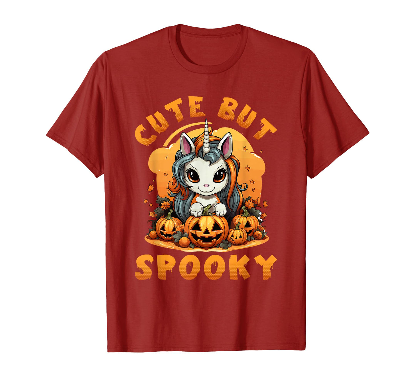 Cute Unicorn Halloween, Cute But Spooky Unicorn Girls T-Shirt