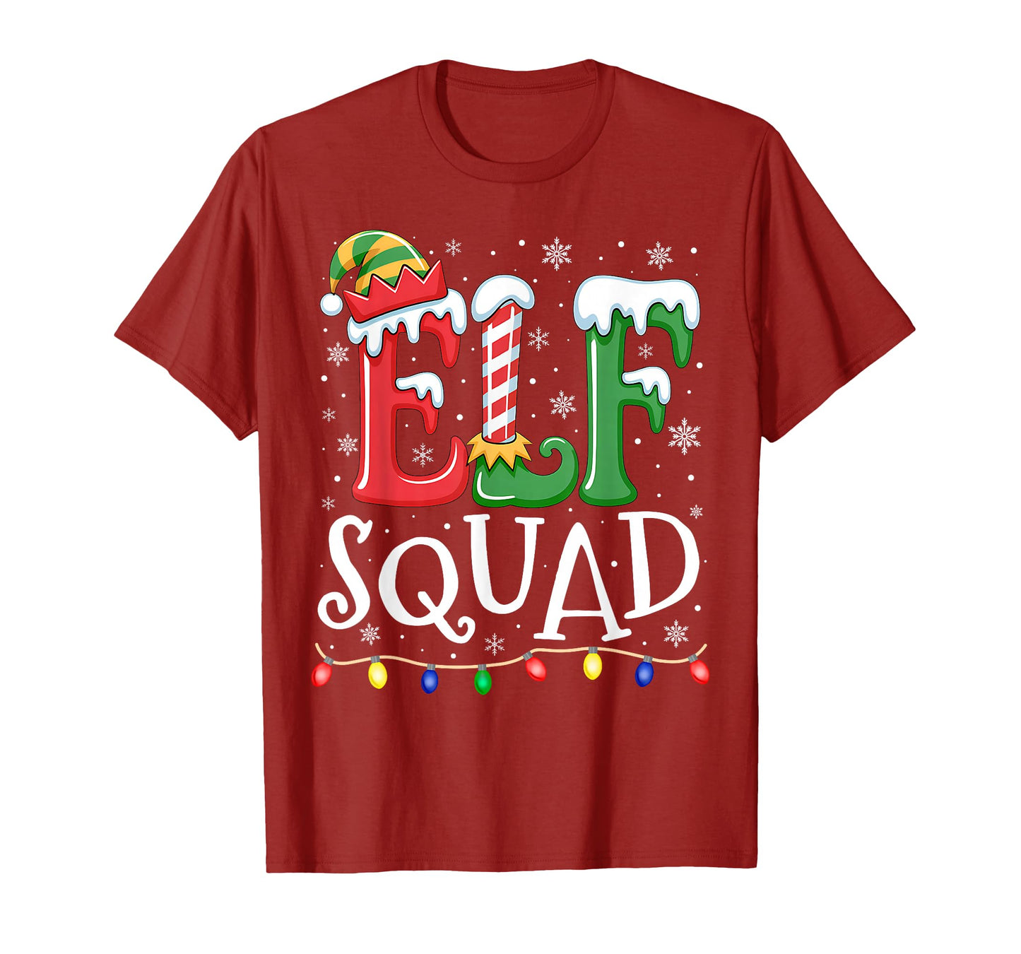 Elf Family Christmas Matching Pajamas Xmas Elf Squad T-Shirt