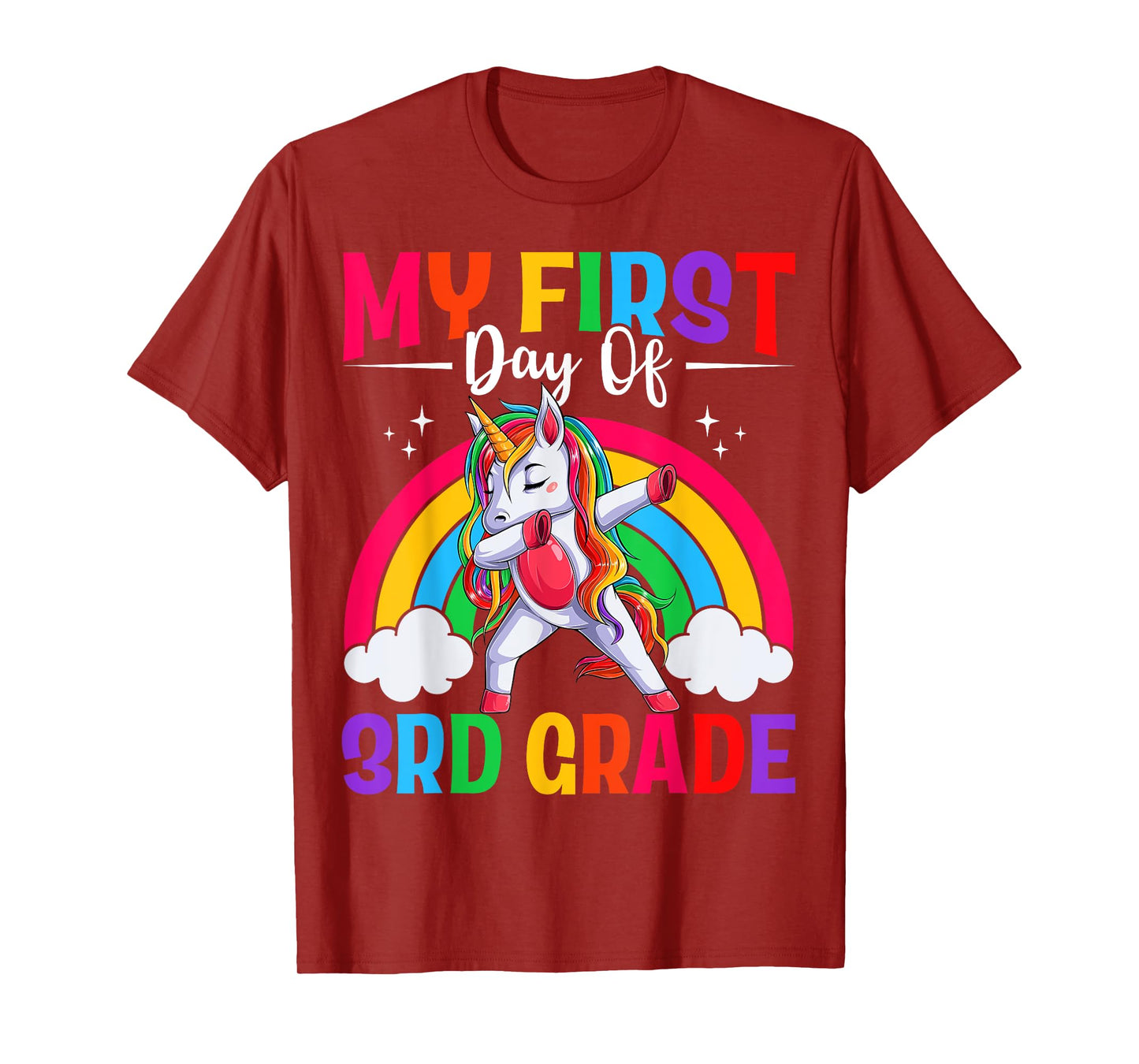 My First Day Of 3rd Grade Unicorn Third Grade Team Girls T-Shirt