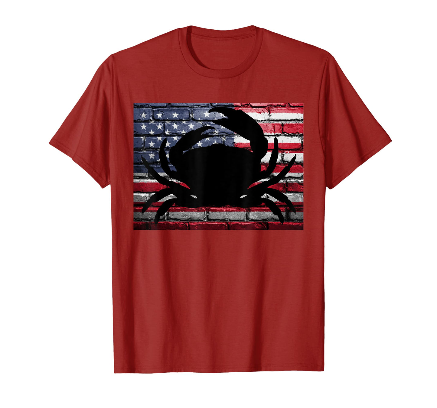 American Flag Crab Patriotic Crabbing Fishing T-Shirt T-Shirt for Women Girls Kids Men