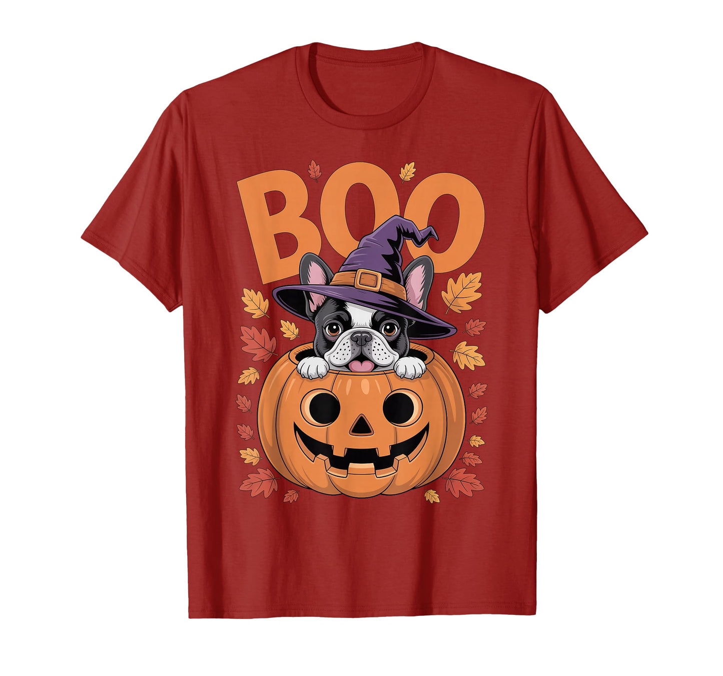 Frenchie Costume on Pumpkin Halloween French Bulldog T-Shirt