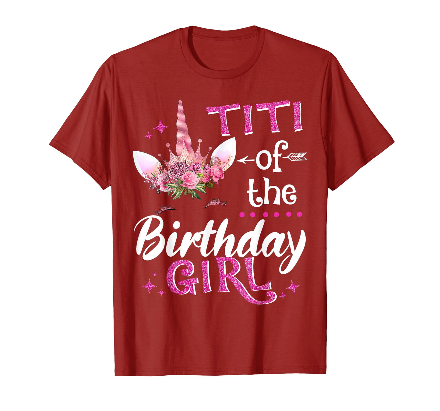 Titi Of The Birthday Girl Unicorn Flower T-Shirt