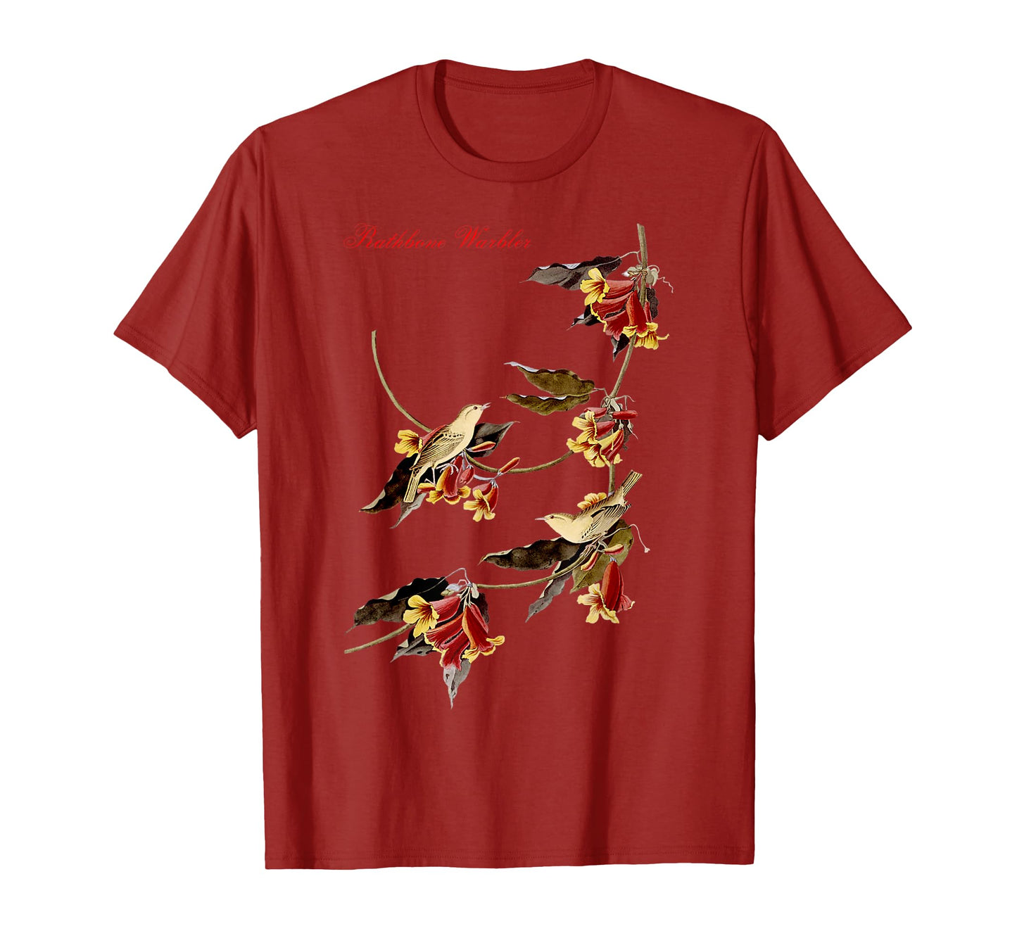 Audubon Rathbone Warbler North American Birds Education T-Shirt