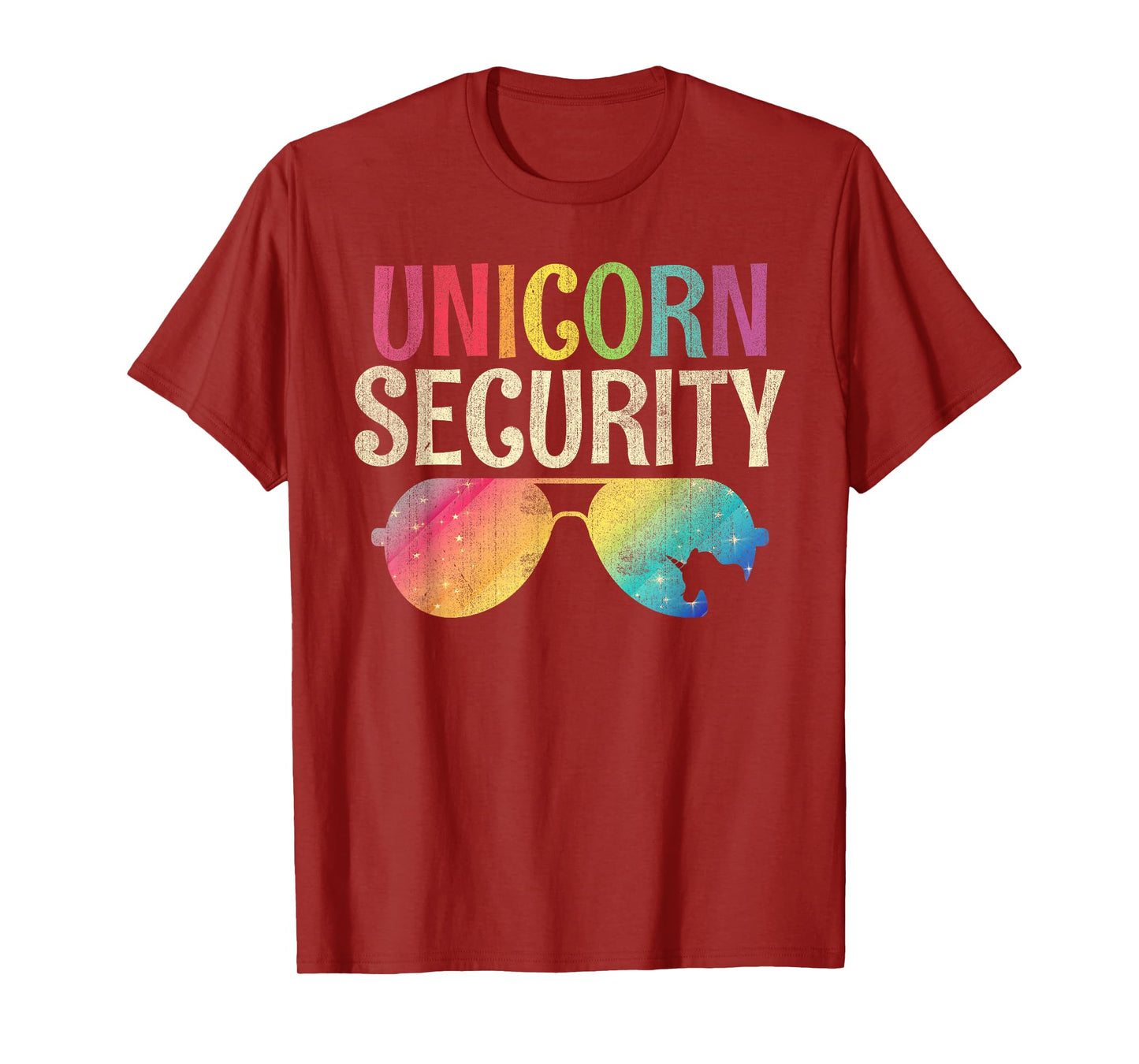 Unicorn Security Funny Sunglasses Unicorn Kids T-Shirt