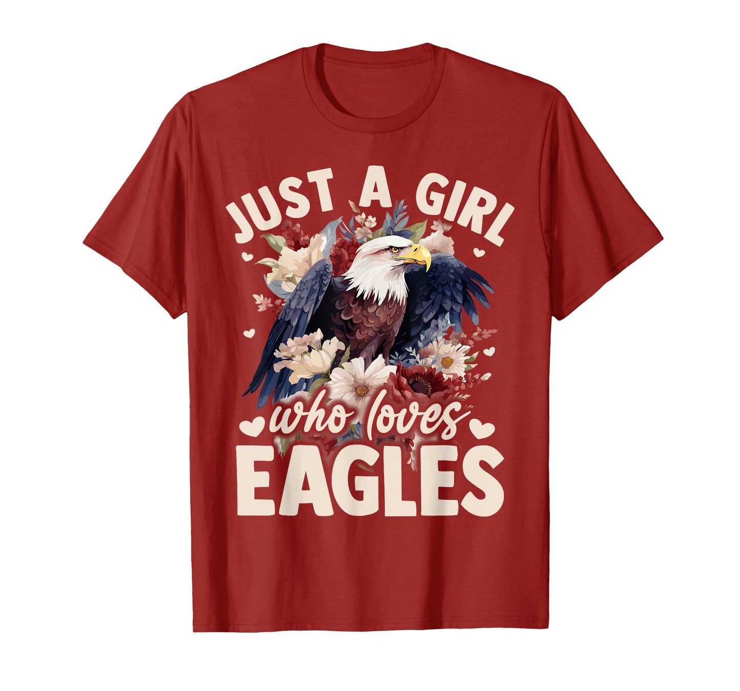 Floral Eagle Bird Just A Girl Who Loves Eagle T-Shirt