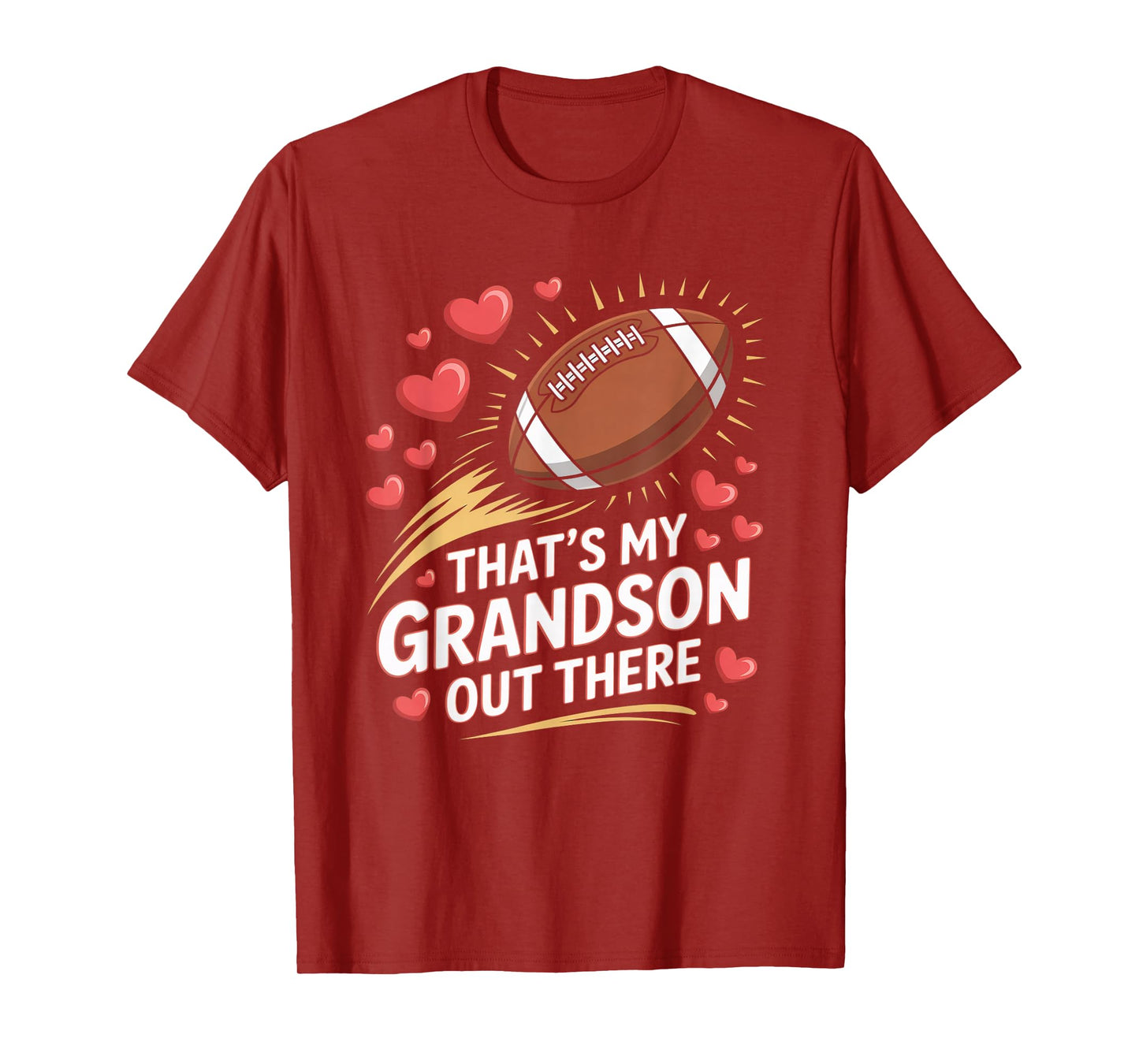 That's My Grandson Out There Football Grandparent T-Shirt