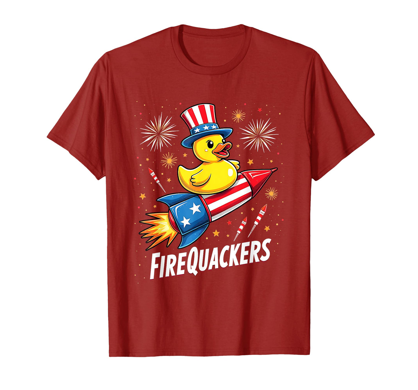4th of July Patriotic Day Funny Firecracker Duck Goose T-Shirt