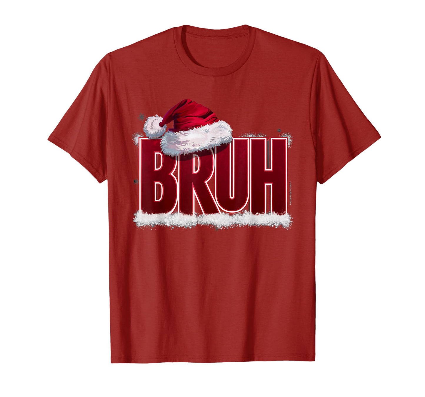Bruh Funny Christmas Teens Boys Kids Xmas Pajamas T-Shirt