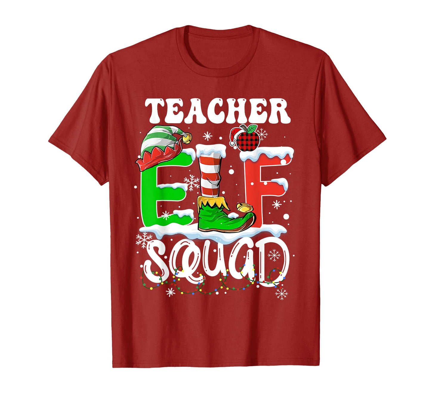 Teacher ELF Squad Funny Christmas ELF Kids Teacher Group T-Shirt