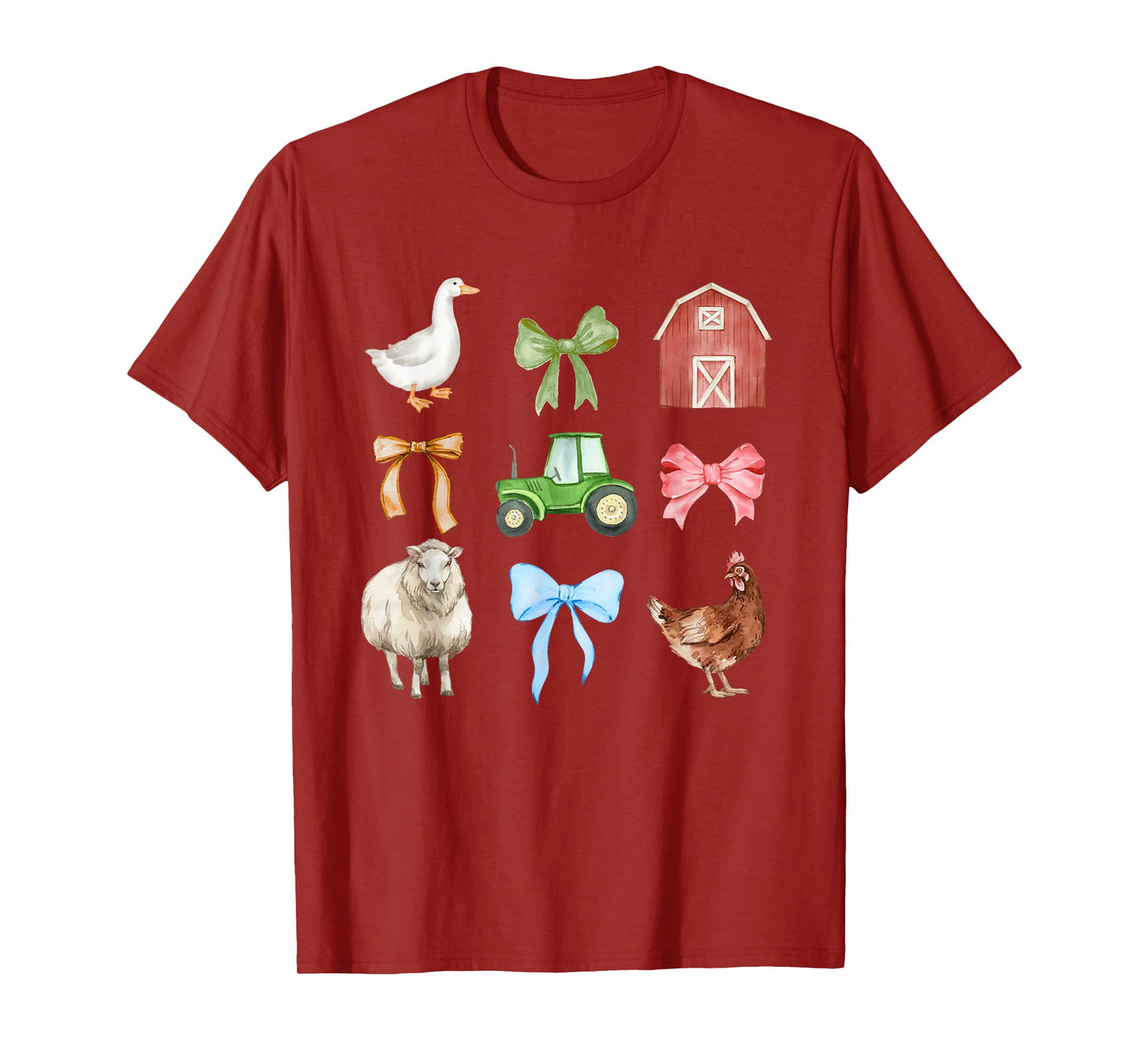 Cute Farm Animals Coquette Farmer Country T-Shirt