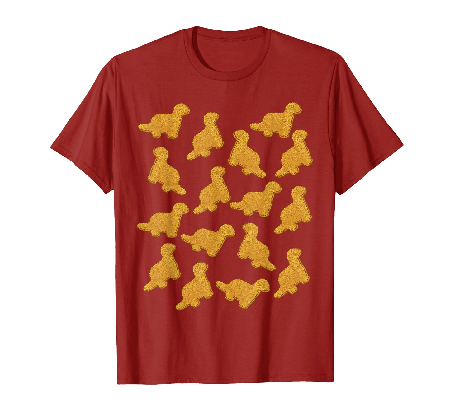 Dino Chicken Nugget Pattern T-Shirt