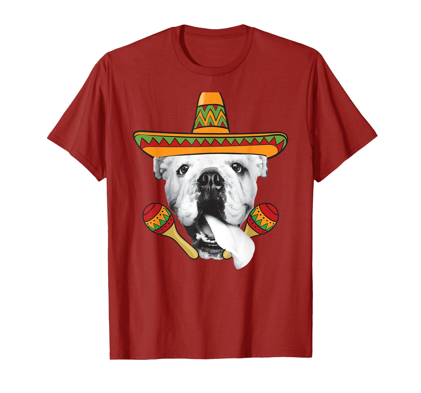 English Bulldog Cinco de Mayo T-Shirt Funny Dog Sombrero Tee T-Shirt for Men Women Girls Kids