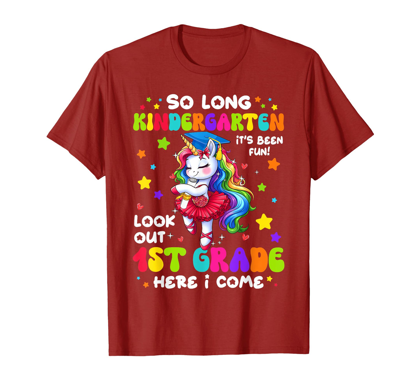 Kindergarten Graduation 2025 Magical Unicorn Girls Graduate T-Shirt